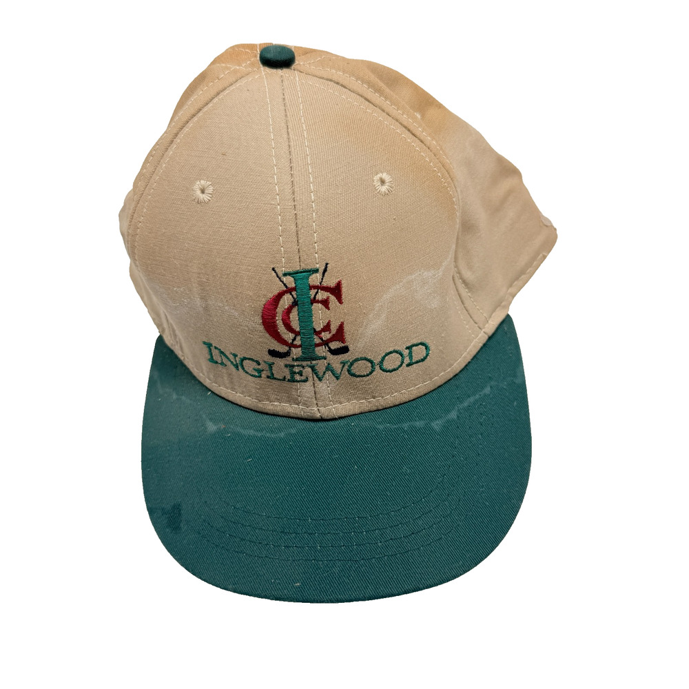 Vintage Inglewood Golf Hat Tan & Green